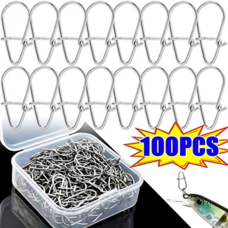 Fishing Hook Stainless Steel - 100 قطعة مشبك صيد من الفولاذ