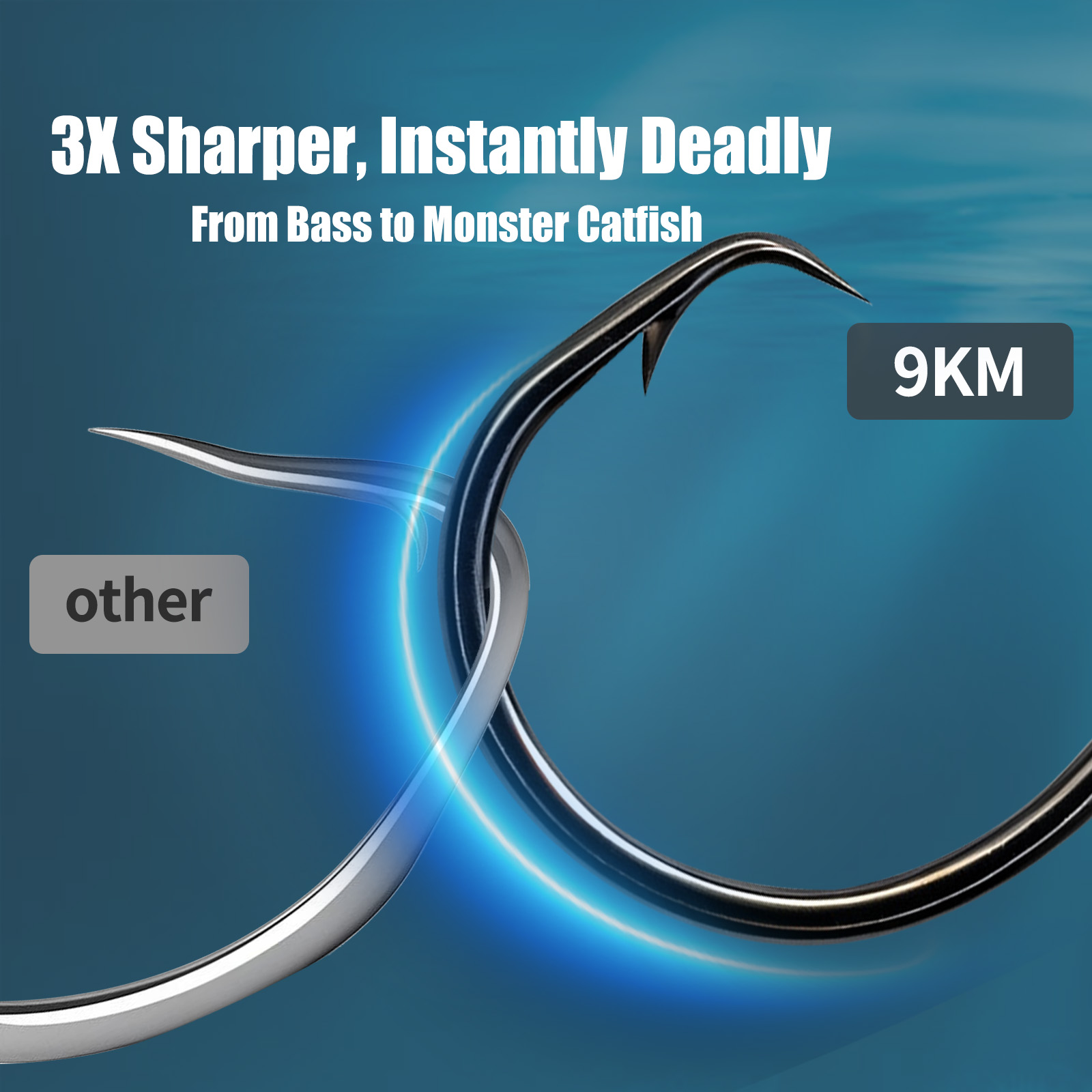 9 كجم الصيد دائرة هوك 25-50 قط - مراجعة Fishing Hook Offset وسعره