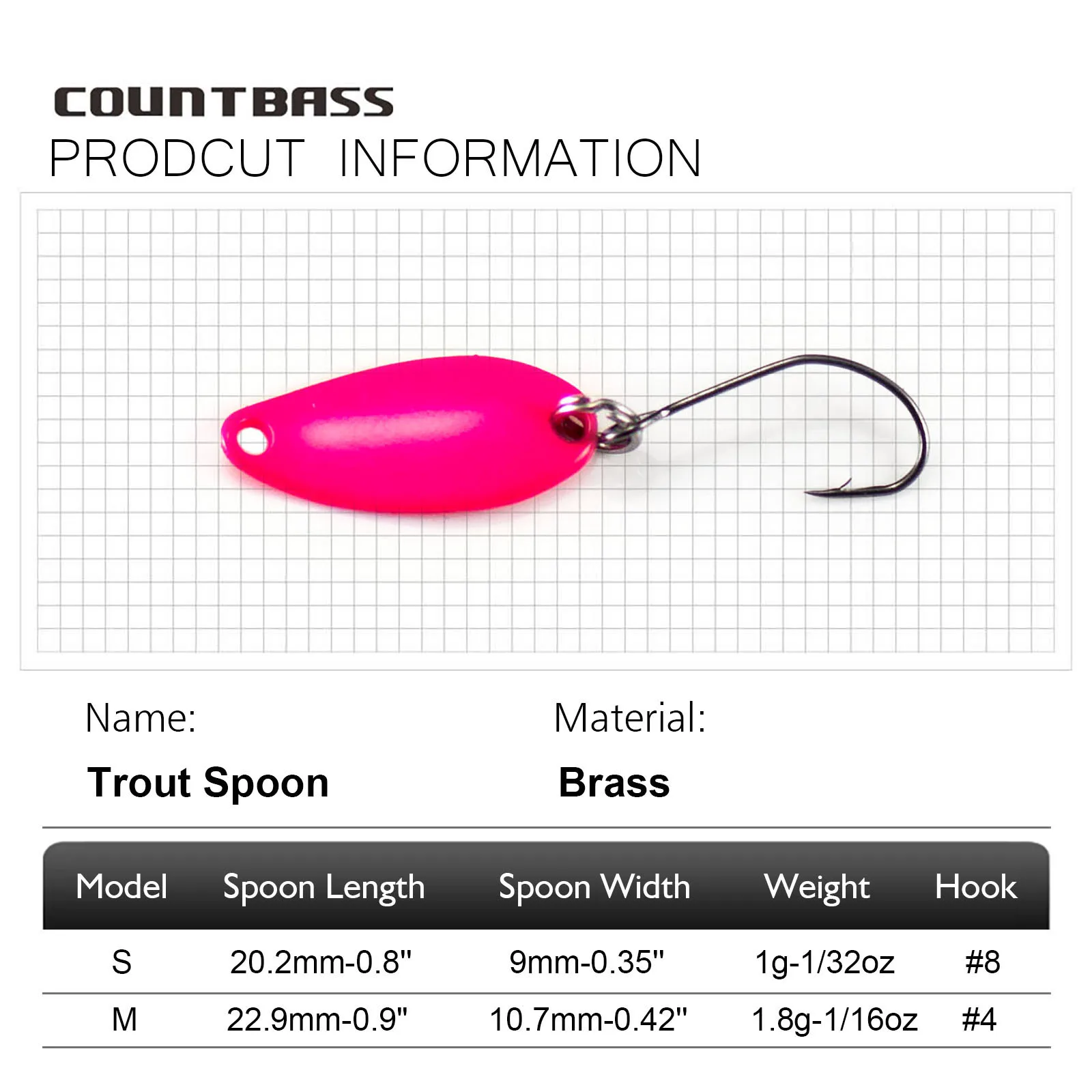 ملعقة سمك السلمون المرقط مع خط - مراجعة Fishing Hook Size وسعره